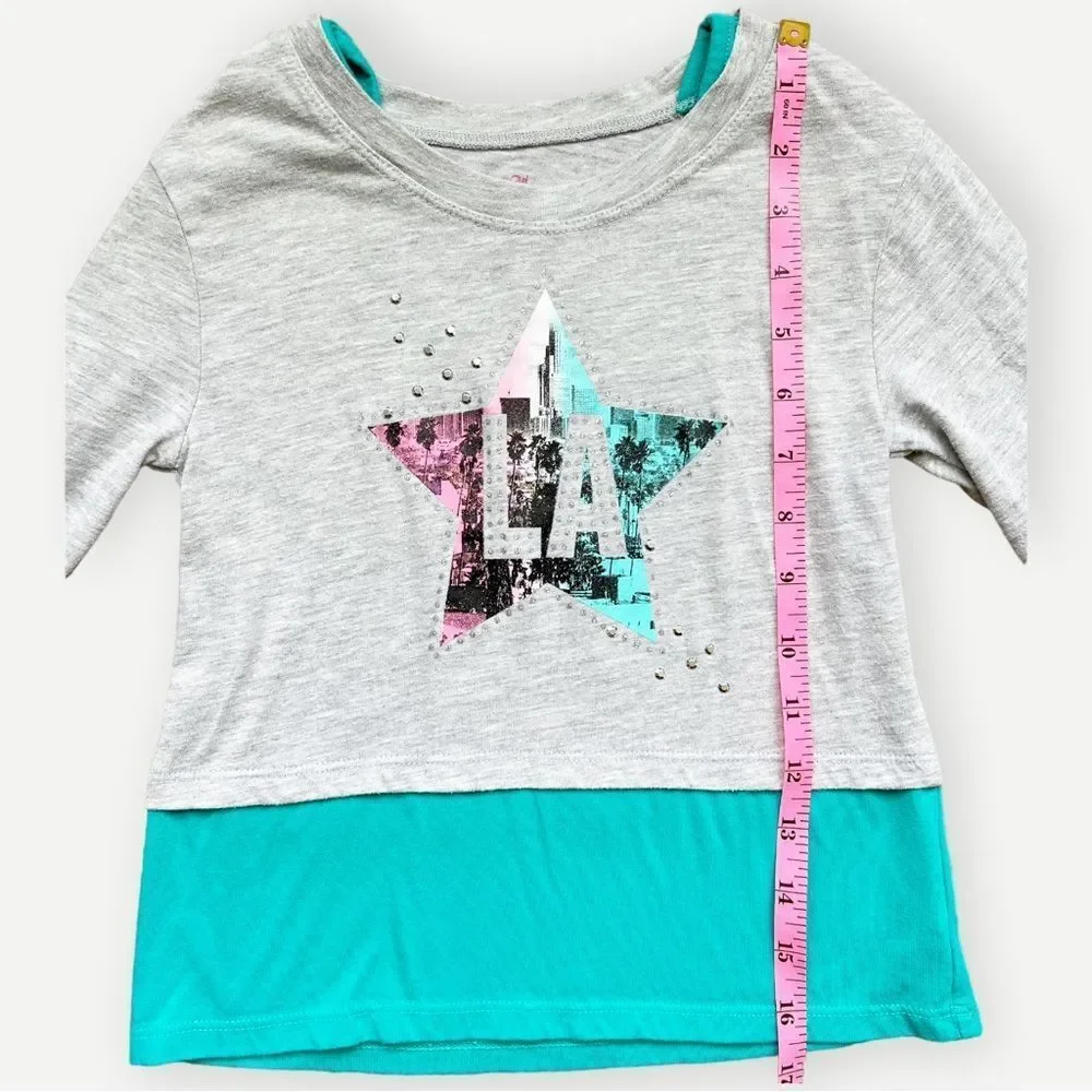 Children’s Place Girl’s Long Sleeve L.A. Los Angeles Graphic Tee. Top. 5-6. 5. 6